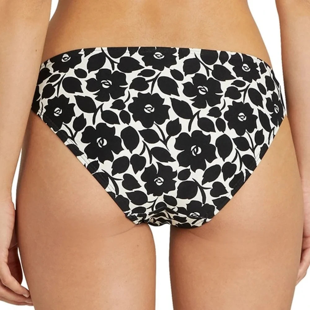 Kate Spade Ivory & Black Bikini Set in Rosy Garden